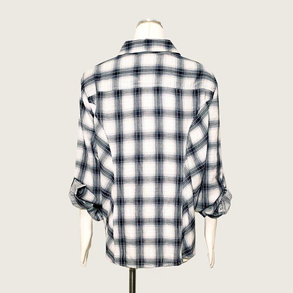 Style&co Plaid Button Down - Picture 5 of 7